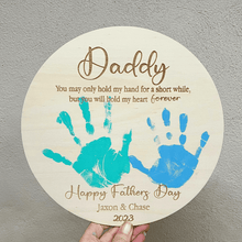 Load image into Gallery viewer, Personalised Hand Print Father's Day Plaque