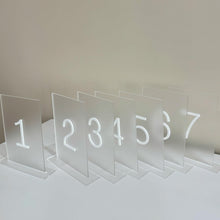 Load image into Gallery viewer, Table Numbers + Stand