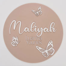 Load image into Gallery viewer, Circle Name Plaque With Details