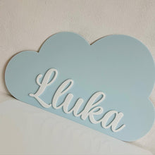 Load image into Gallery viewer, Cloud Name Plaque