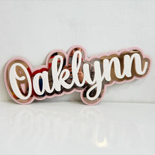 Load image into Gallery viewer, Acrylic Name Plaque Triple Layered