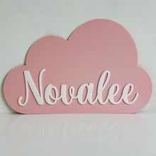 Load image into Gallery viewer, Cloud Name Plaque