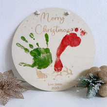 Load image into Gallery viewer, Merry Christmas Hand/Foot Print Plaque