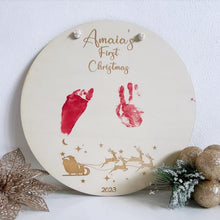 Load image into Gallery viewer, My First Christmas Hand/Foot Print Plaque
