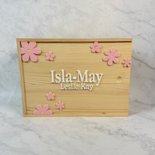 Load image into Gallery viewer, Wooden Keepsake Box - Acrylic Name and Design
