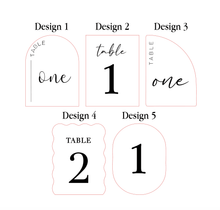 Load image into Gallery viewer, Table Numbers + Stand