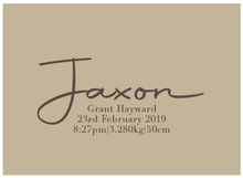 Load image into Gallery viewer, Wooden Keepsake Box - Engraved Birth Details