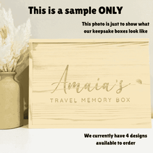 Load image into Gallery viewer, Wooden Keepsake Box - Engraved Birth Details