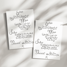 Load image into Gallery viewer, Menus + stand