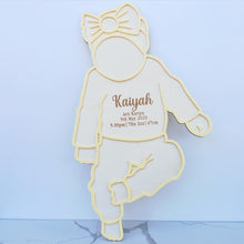 Load image into Gallery viewer, Newborn Baby Detail Plaque Actual Size