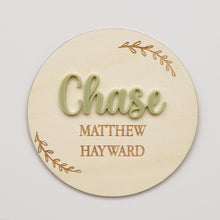 Load image into Gallery viewer, Baby Name Announcement Plaque