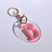 Load image into Gallery viewer, Acrylic Initial Key Ring