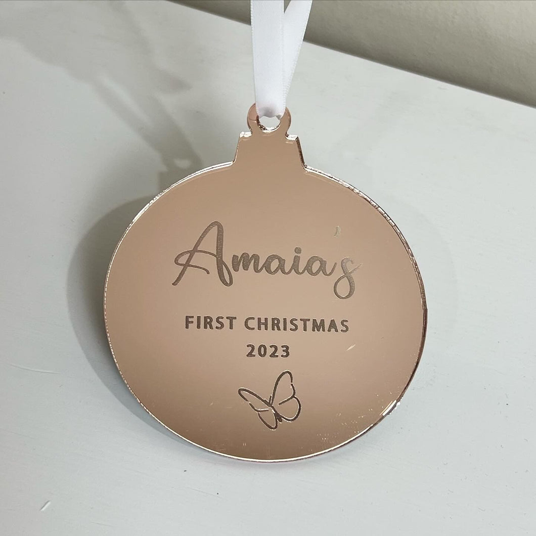 First Christmas Mirror Ornament