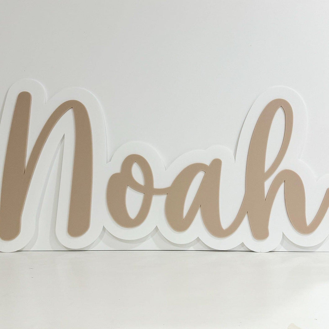 Acrylic Name Plaque Double Layered