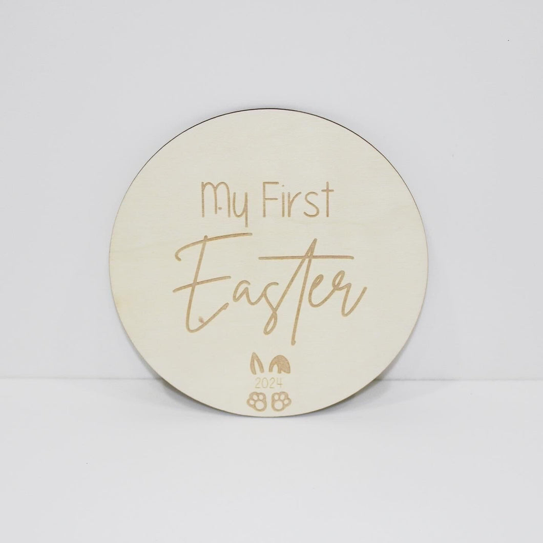 My First Easter Announcement Plaque