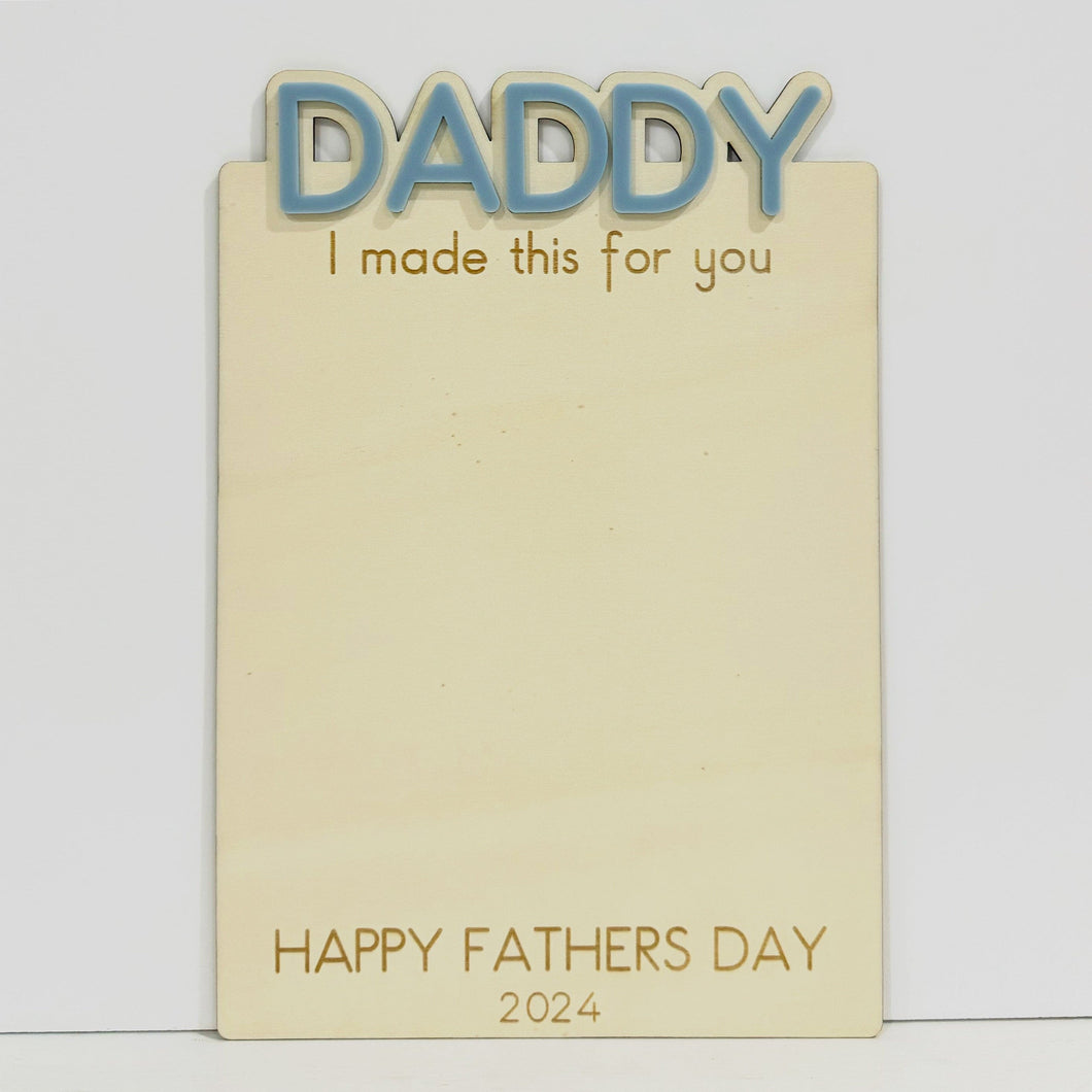 Draw A Picture for Dad Plaque