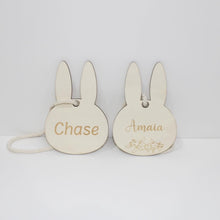 Load image into Gallery viewer, Bunny Head Tag Wooden
