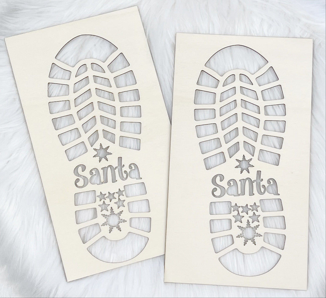 Santa Foot Print Stencil